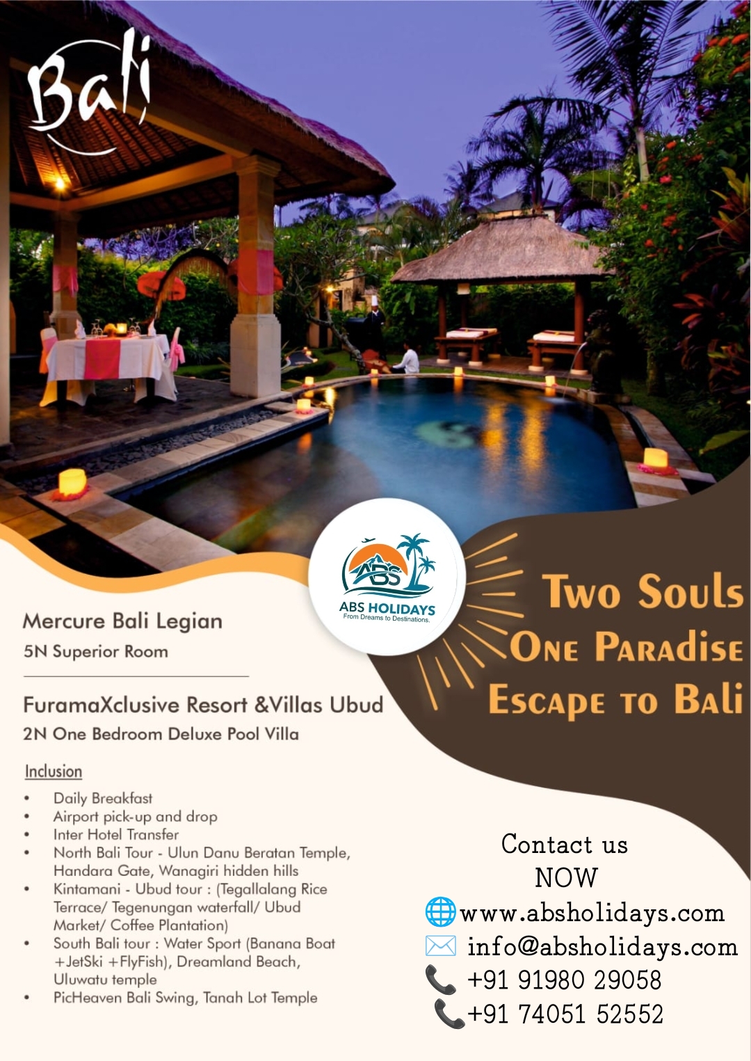 TWO SOUL ONE PARADISE ESCAPE TO BALI